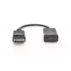Kabel DIGITUS DP - HDMI 20 cm czarny DP - HDMI typ A M/F HDMI 2.0