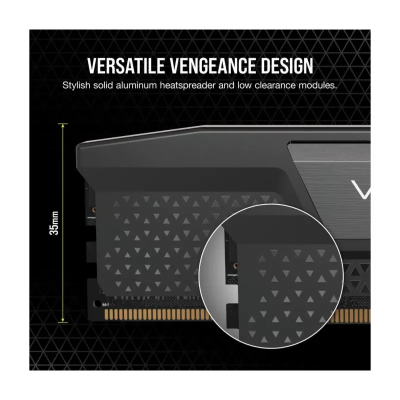 Pamięć CORSAIR 64GB - DDR5 (2x32GB) DRAM 5600MT/s CL40 Kit - Vengeance Czarny