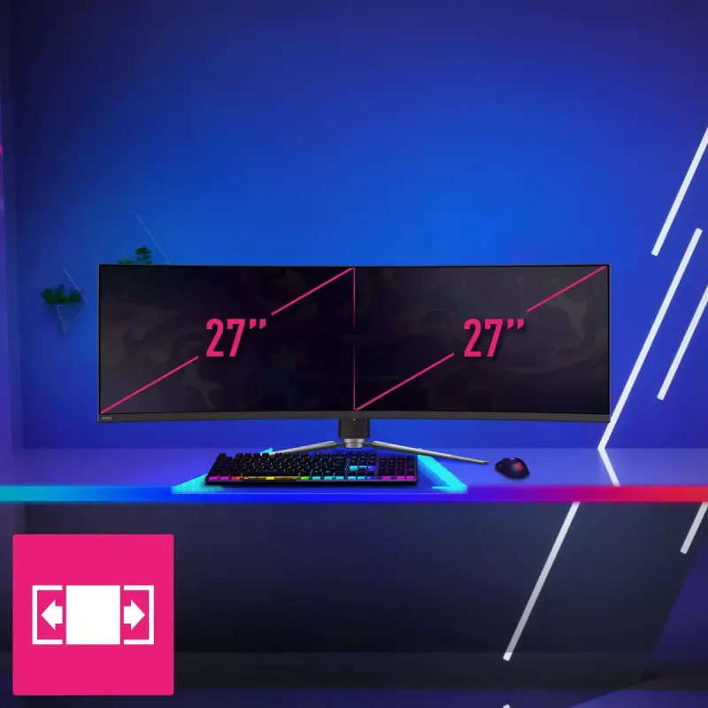 Monitor komputerowy MSI MPG 491CQPDE QD-OLED 124,5 cm (49 cali) 5120 x 1440 pikseli DQHD Czarny