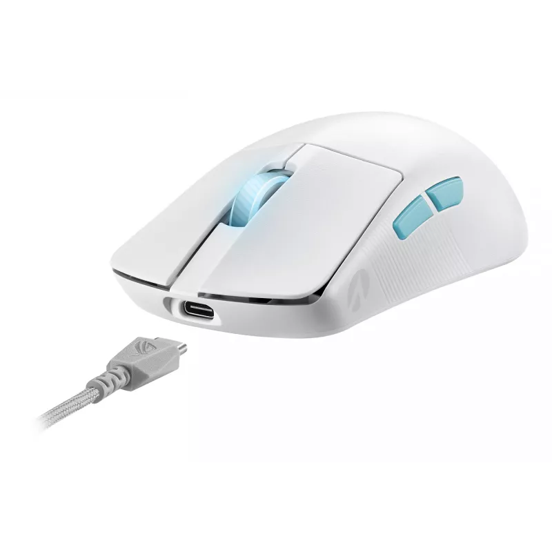 Mysz ASUS ROG Harpe Ace Aim Lab Edition Gaming symetryczna RF Bezprzewodowa + Bluetooth + USB Type-C Opto-mechaniczna 36000 DPI