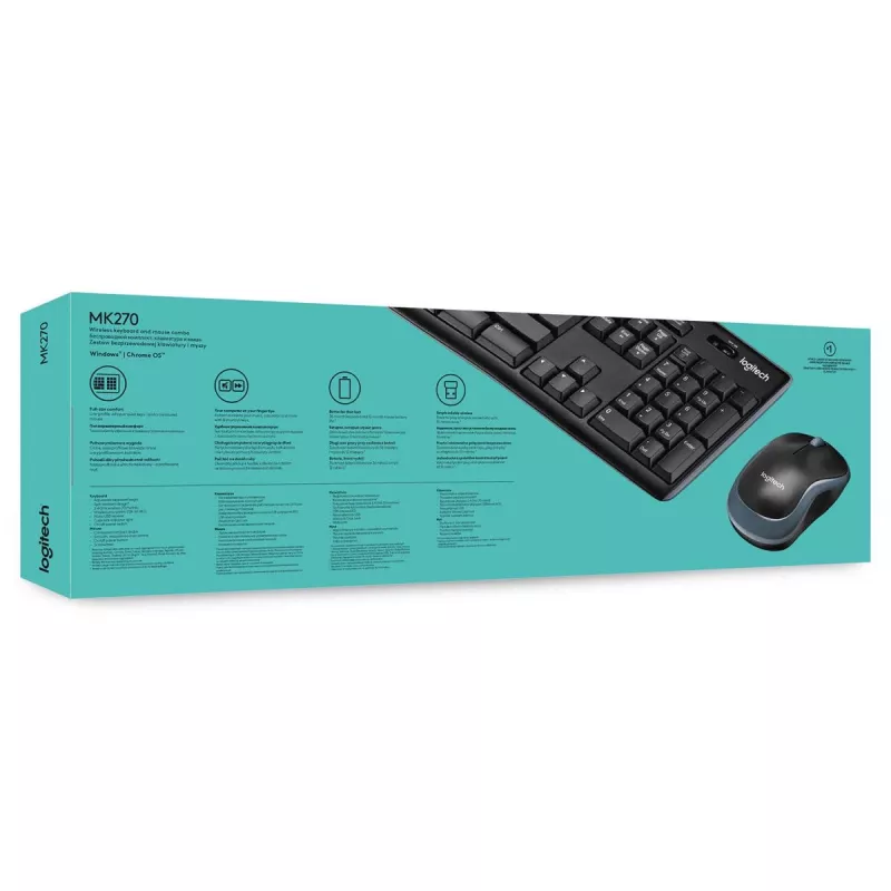 LOGITECH Wireless Desktop Mk270 - Azerty Belgian