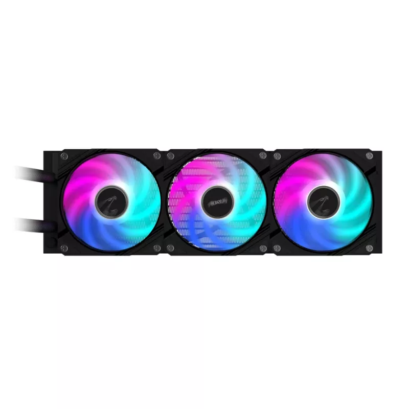 GIGABYTE AORUS WATERFORCE II 360 AIO Chłodzenie cieczą CPU – 3 wentylatory 120 mm ARGB, mechanizm blokujący wsuwany, DAISY-CHAIN, kompatybilne z Intel LGA 1851 i AMD AM5