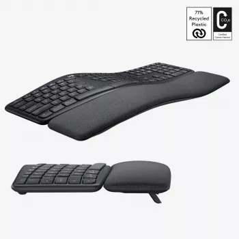 LOGITECH Ergo K860 - Bezprzewodowa dzielona klawiatura Grafit Qwerty US/międzynarodowa