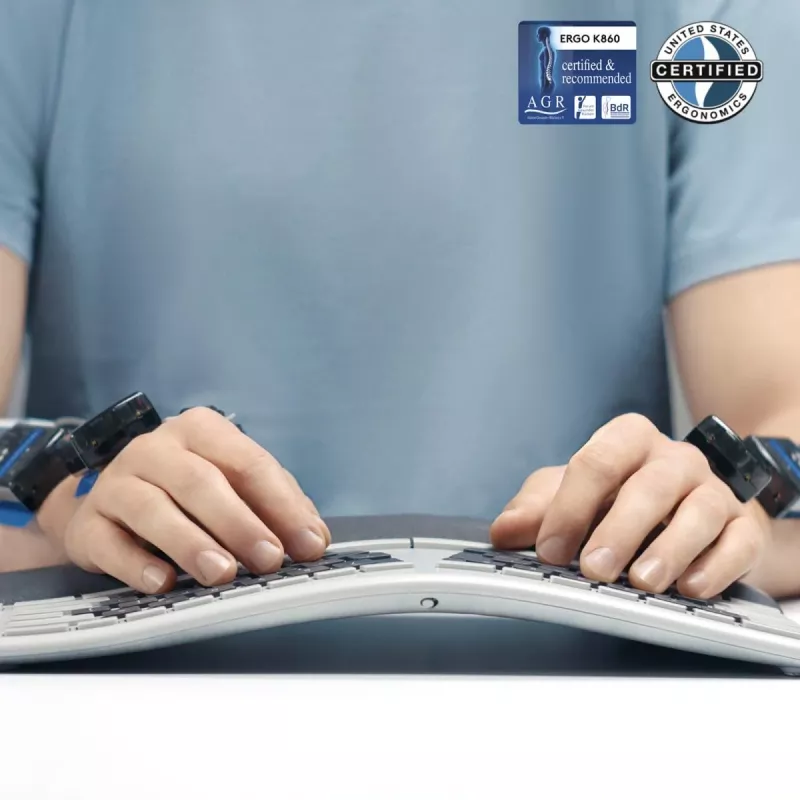 LOGITECH Ergo K860 - Bezprzewodowa dzielona klawiatura Grafit Qwerty US/międzynarodowa