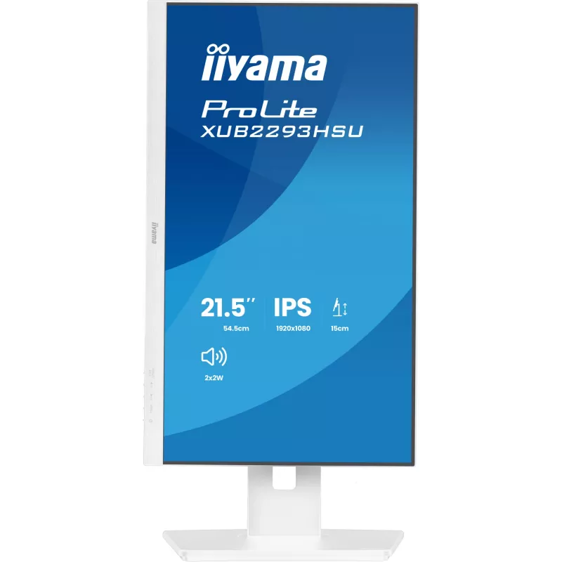 Monitor komputerowy iiyama ProLite XUB2293HSU-W7 54,6 cm (21,5 cala) 1920 x 1080 pikseli Full HD LED Biały
