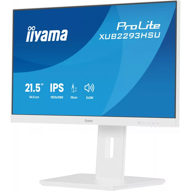 Monitor komputerowy iiyama ProLite XUB2293HSU-W7 54,6 cm (21,5 cala) 1920 x 1080 pikseli Full HD LED Biały