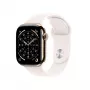 APPLE Watch Series 11 GPS + Cellular 46mm złota koperta tytanowa z jasnoróżowym paskiem Sport Band S/M