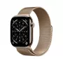 APPLE Watch Series 11 GPS + Cellular 46mm Złota Koperta Tytanowa ze Złotą Pętlą Milanese - M/L