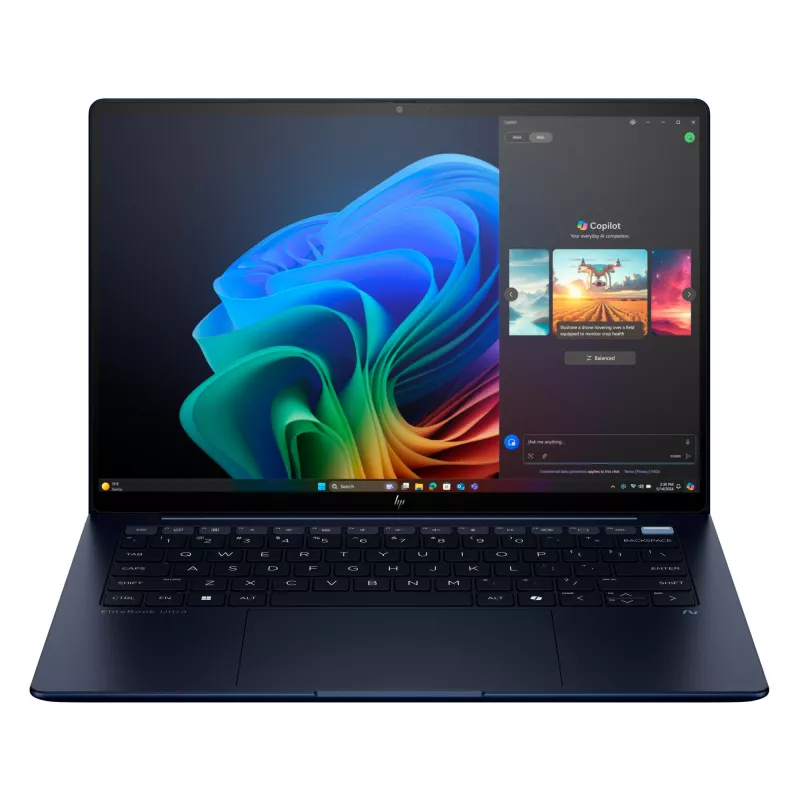 HP EliteBook Ultra G1i Next Gen AI PC Wolf Pro Security Edition Copilot+ PC Intel Core Ultra 7 258V Laptop 35,6 cm (14 cali) Ekran dotykowy 2.8K 32 GB LPDDR5x-SDRAM Wi-Fi 7 (802.11be) Windows 11 Pro Niebieski