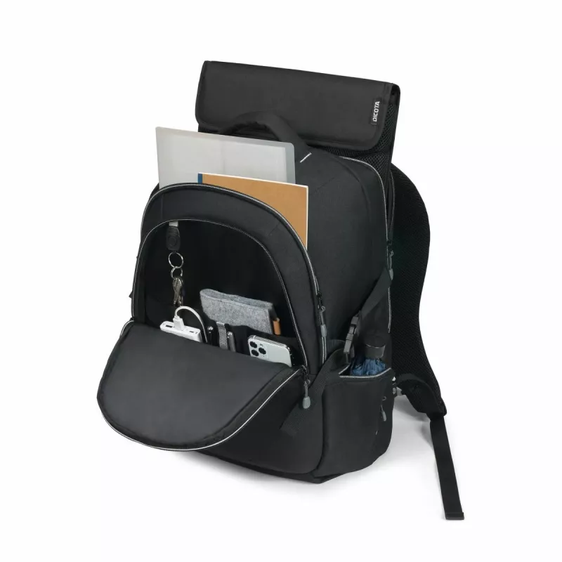 DICOTA Eco- 14-15.6in Notebook Backpack - Czarny / 600d Recycled Pet