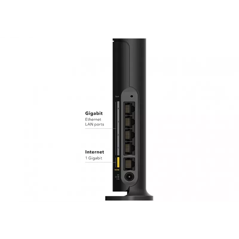 NETGEAR 4-Stream AX1800 router bezprzewodowy Gigabit Ethernet Dual-band (2.4 GHz / 5 GHz) Czarny
