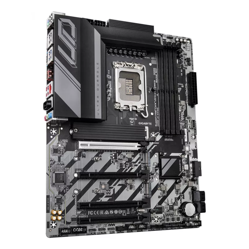 Płyta główna GIGABYTE Z890 UD WIFI6E - obsługuje procesory Intel Core Ultra (seria 2), 12+1+2 fazy VRM, do 8800 MHz DDR5 (OC), 1xPCIe 5.0 + 2xPCIe 4.0, Wi-Fi 6E, 2.5GbE LAN, USB 4
