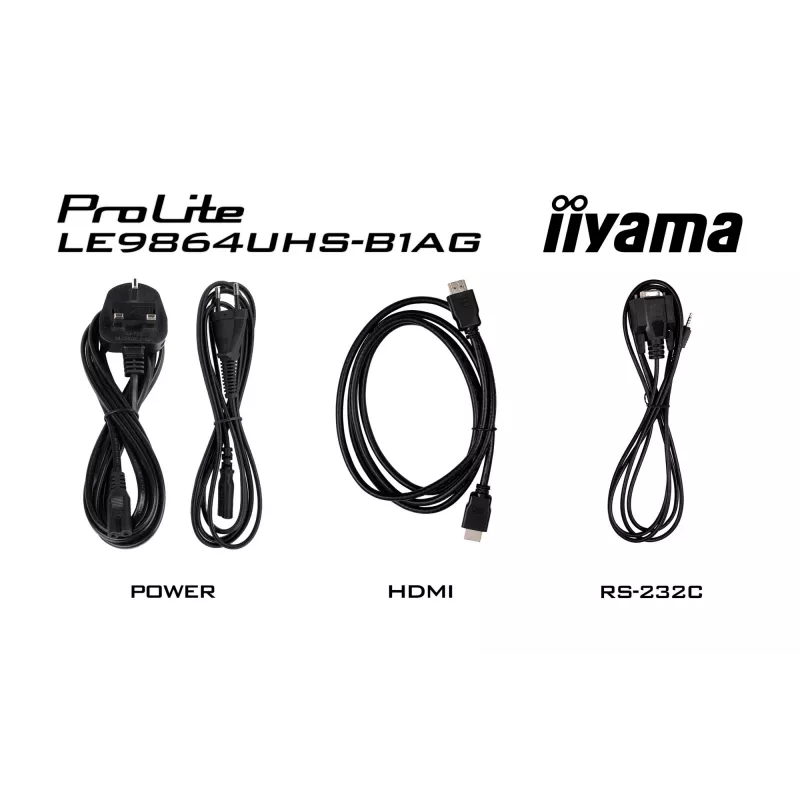 iiyama LE9864UHS-B1AG Wyświetlacz reklamowy Cyfrowy panel płaski 2.49 m (98 cali) Wi-Fi 500 cd/m² 4K Ultra HD Czarny Wbudowany procesor Android 24/7