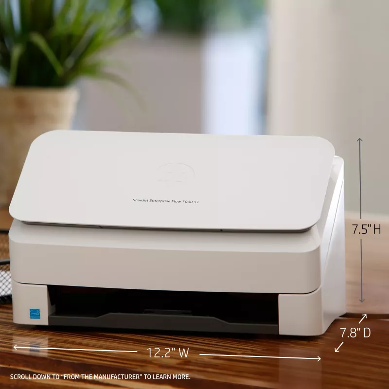 HP Scanjet Enterprise Flow 7000 s3 Skaner arkuszowy 600 x 600 DPI A4 Biały