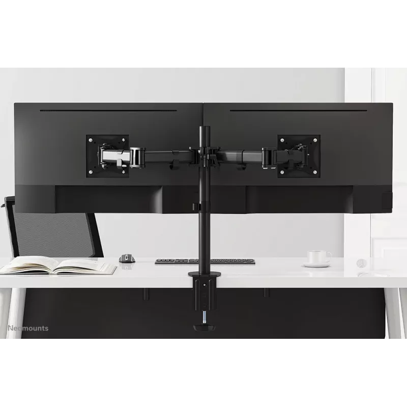 Neomounts NM-D135DBLACK Uchwyt do monitora 10-27 cali, zacisk/przepust, 8 kg, 25,4 cm (10 cali), 68,6 cm (27 cali), 100 x 100 mm, Czarny
