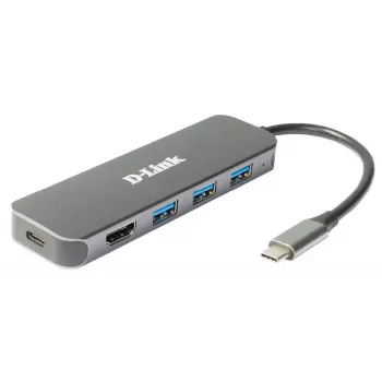 D-Link 5w1 Hub USB-C z HDMI/Power Delivery
