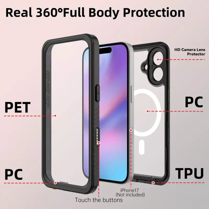 Pokrowiec 4smarts iPhone 17 16 cm (6,3 cala) Czarny Przezroczysty
