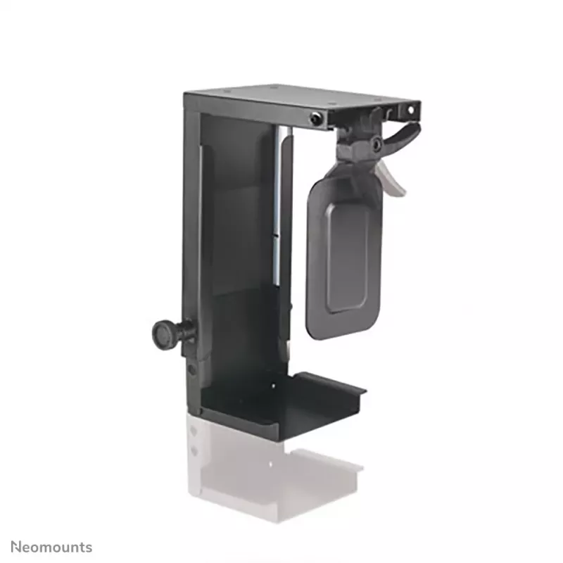 Neomounts CPU-D075BLACK Uchwyt do CPU - max 10 kg - uniwersalny, Uchwyt do CPU montowany do biurka, 10 kg, Czarny, Stal, Tajwan, 100 mm