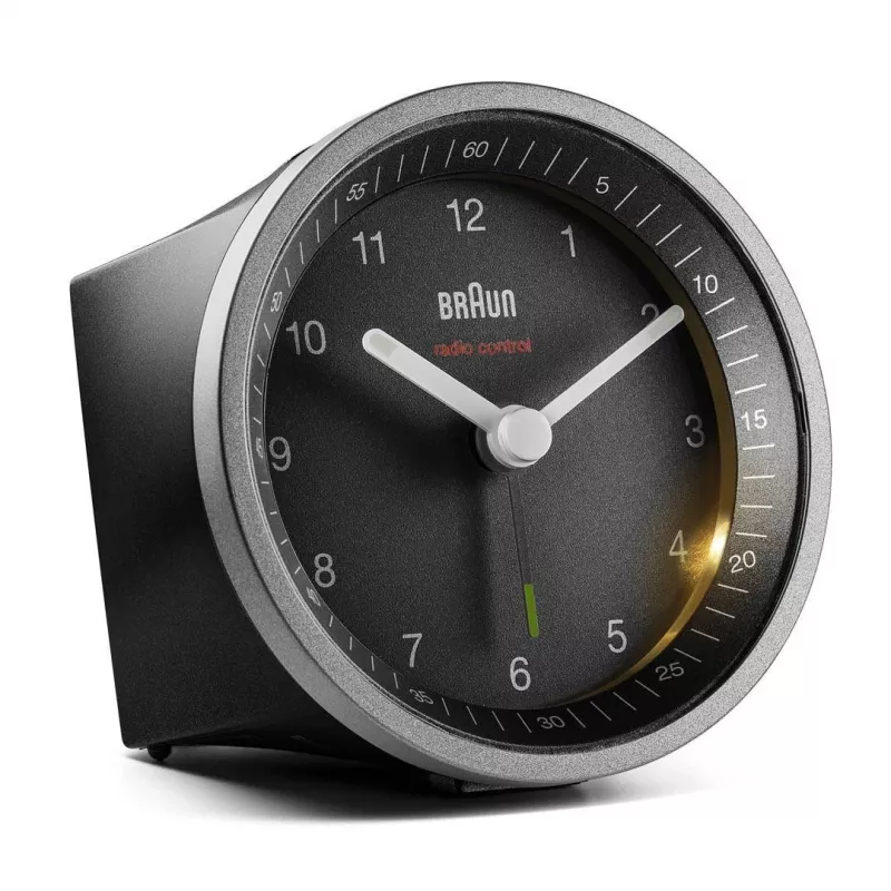 Braun BC07SB-DCF Kwarcowy budzik Czarny, Srebrny