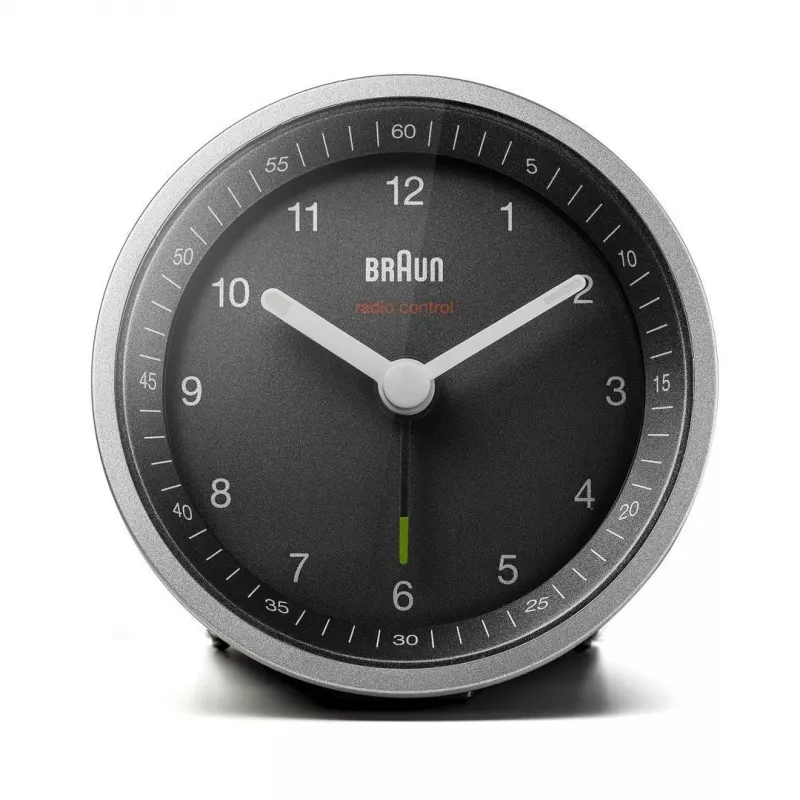 Braun BC07SB-DCF Kwarcowy budzik Czarny, Srebrny