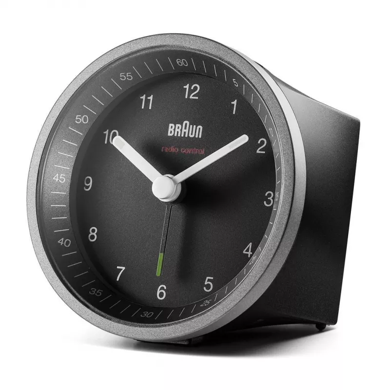 Braun BC07SB-DCF Kwarcowy budzik Czarny, Srebrny