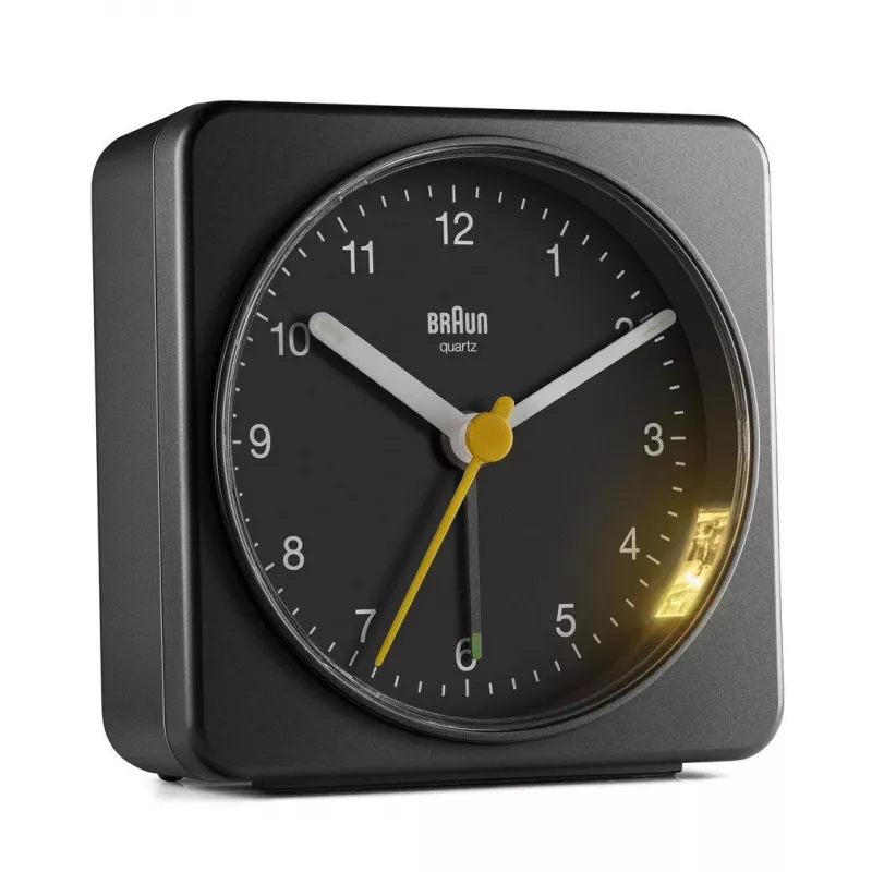Braun BC03B Czarny kwarcowy zegar budzik