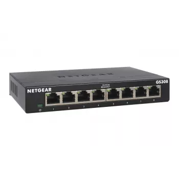 Przełącznik sieciowy NETGEAR GS308-300PES Niezarządzalny L2 Gigabit Ethernet (10/100/1000) Czarny