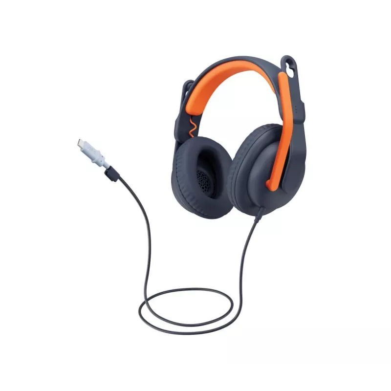 LOGITECH Zone Learn - USB-C - zestaw słuchawkowy - nauszny - Classic niebieski