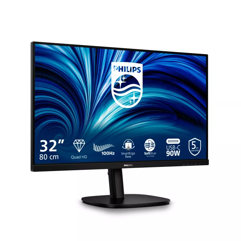 Philips 32B2U3601/00 monitor komputerowy 80 cm (31,5 cala) 2560 x 1440 pikseli Quad HD LCD Czarny
