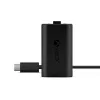 Zestaw ładujący Microsoft Xbox One Play & Charge Kit — akumulatorowy zestaw przewodowy z USB Type-C, czarny, wykończenie matowe