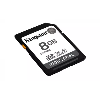 Kingston Technology 8G SDHC Industrial pSLC, 8 GB, SDXC, Class 10, UHS-I, 100 MB/s, 80 MB/s