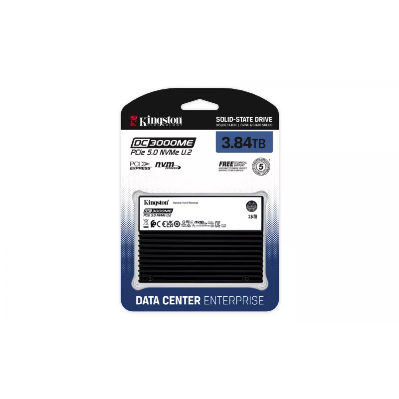 Kingston Technology 3.84TB DC3000ME U.2 PCIe 5.0 NVMe TCG Opal Enterprise SSD