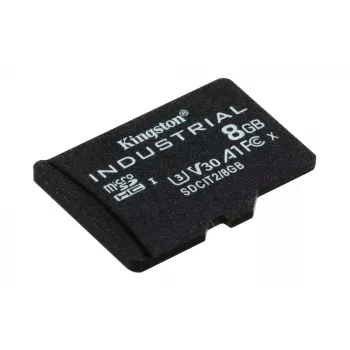 Kingston Technology 8GB microSDHC Industrial C10 A1 pSLC Card pojedyncze opakowanie w/o Adapter