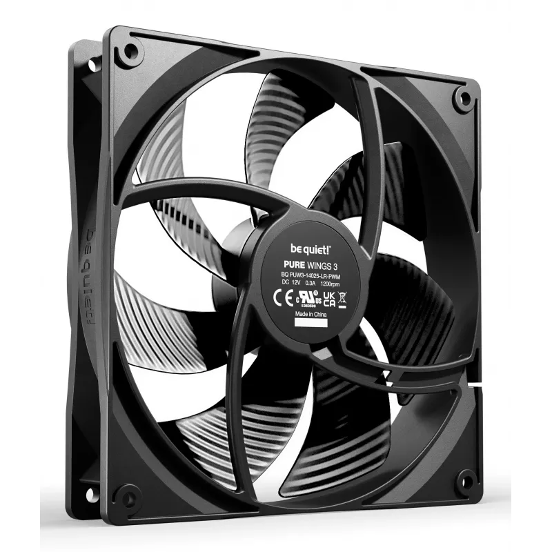be quiet! Pure Wings 3 140mm | PWM Triple Pack Wentylator do obudowy 14 cm Czarny 3 szt.