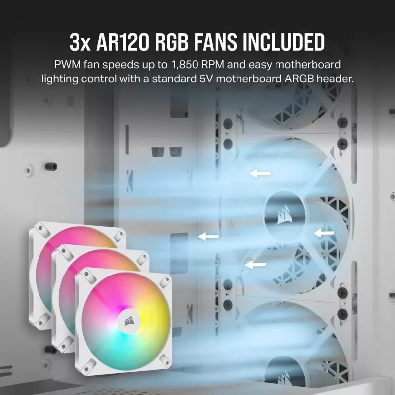 Obudowa komputerowa CORSAIR Mid-tower - 3000d RGB Airflow - Biała