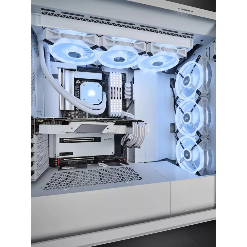 Obudowa CORSAIR Mid-tower Smart Case - Icue 5000x - RGB Ql Edition Tempered Glass True - Biała