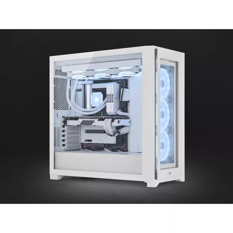 Obudowa CORSAIR Mid-tower Smart Case - Icue 5000x - RGB Ql Edition Tempered Glass True - Biała