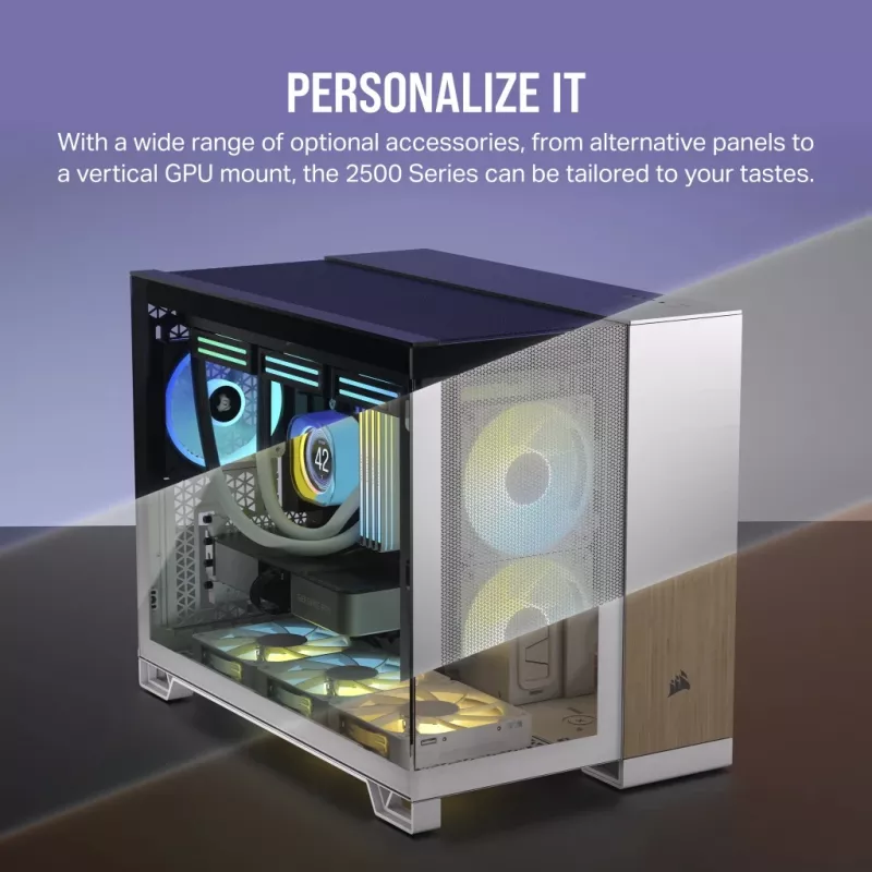 Obudowa PC CORSAIR - Icue Link 2500x RGB Micro ATX Dual Chamber biała