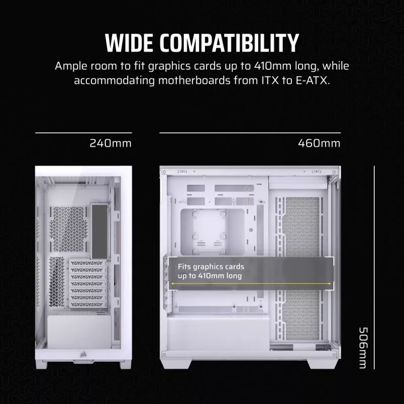 CORSAIR Pc Case - 3500x Mid-tower - Biała