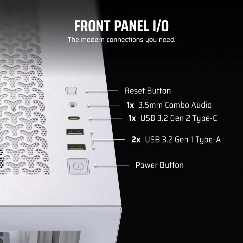 CORSAIR Pc Case - 3500x Mid-tower - Biała