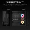 Obudowa PC Midi Tower CORSAIR 3500X RS-R ARGB — Czarna, hartowane szkło, obsługuje ATX/EATX/Micro-ITX, 3x120 mm przednie wentylatory