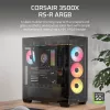 Obudowa PC Midi Tower CORSAIR 3500X RS-R ARGB — Czarna, hartowane szkło, obsługuje ATX/EATX/Micro-ITX, 3x120 mm przednie wentylatory