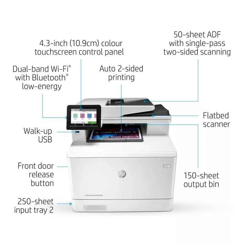 Urządzenie wielofunkcyjne HP Color LaserJet Pro MFP M479dw, druk laserowy kolorowy