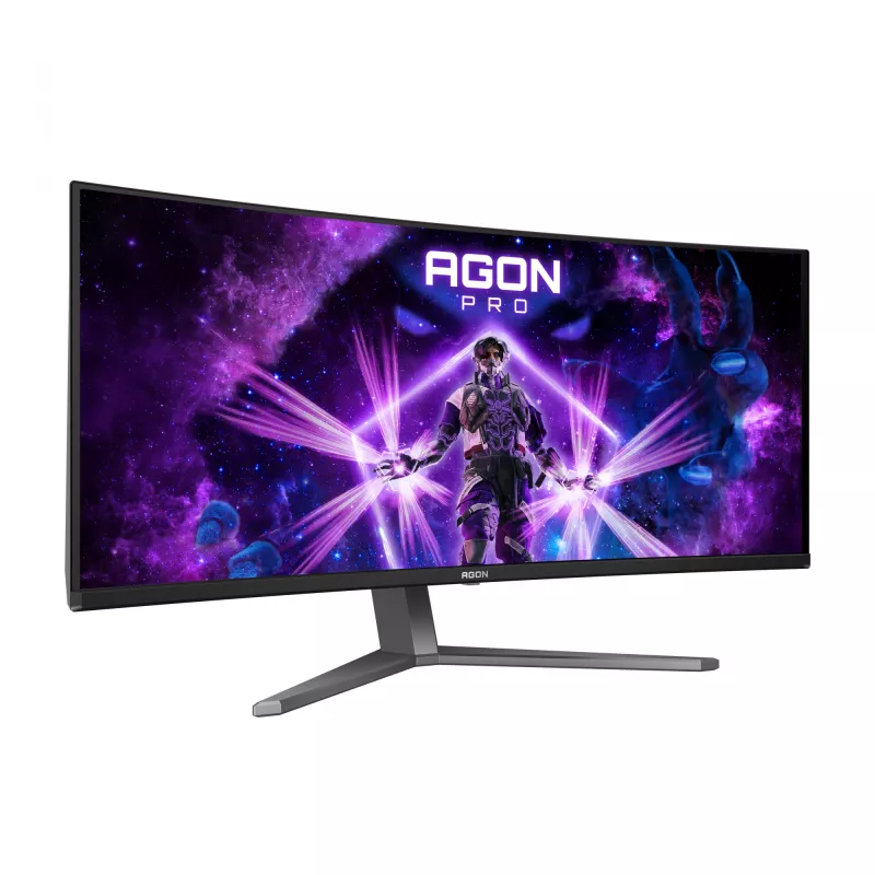 Monitor komputerowy AOC AGON PRO AG346UCD 86,4 cm (34 cale) 3440 x 1440 pikseli Wide Quad HD QD-OLED Czarny, Szary