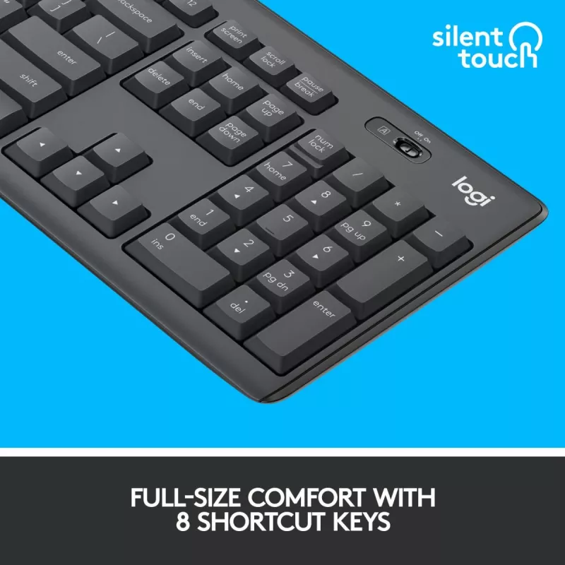 LOGITECH Mk295 Silent Wireless Combo Grafit Azerty Belgijski