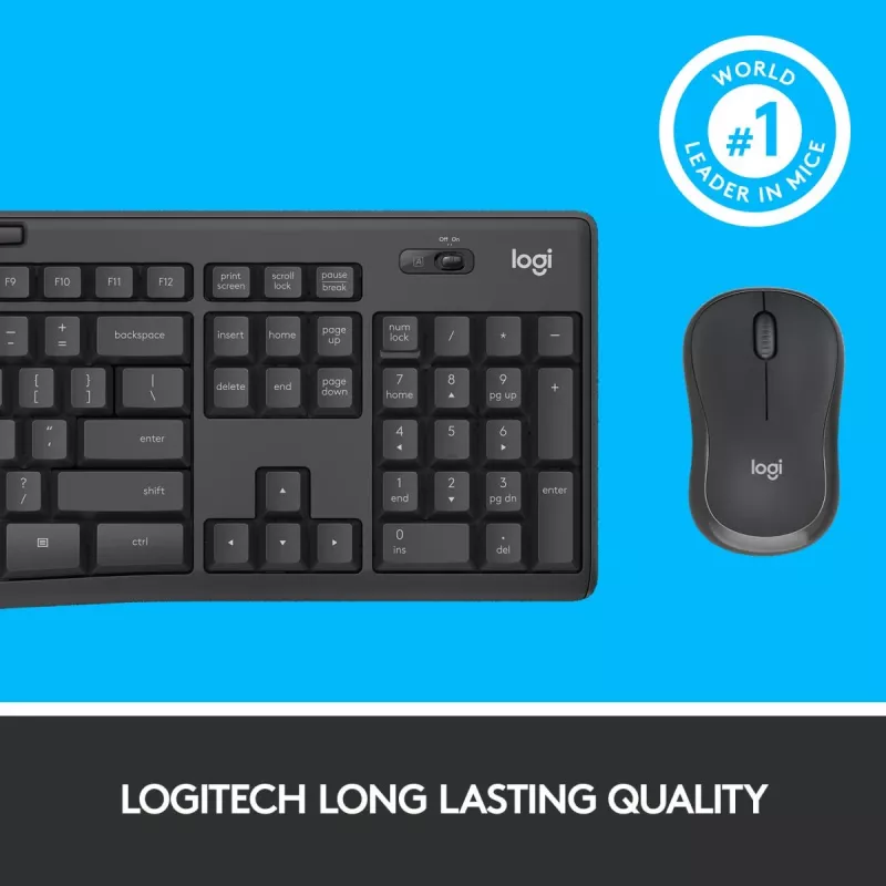 LOGITECH Mk295 Silent Wireless Combo Grafit Azerty Belgijski