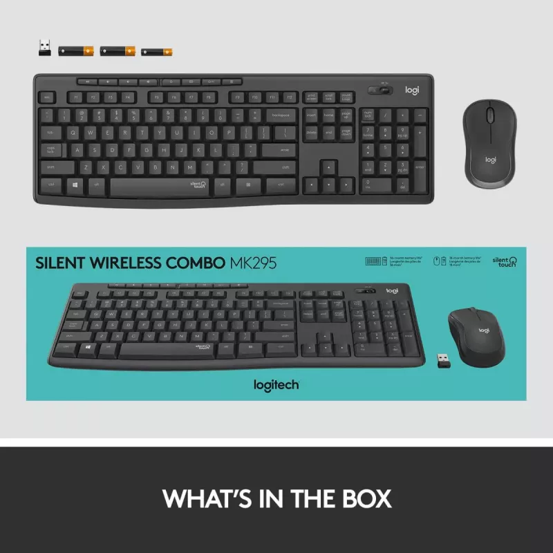LOGITECH Mk295 Silent Wireless Combo Grafit Azerty Belgijski