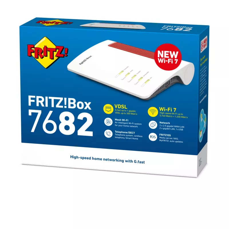 Router bezprzewodowy Box 7682 2.5 Gigabit Ethernet Dual-band (2.4 GHz / 5 GHz) Biały