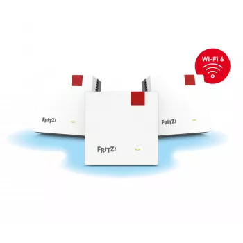 Mesh Set 1600 dwupasmowy (2,4 GHz / 5 GHz) Wi-Fi 6 (802.11ax) czerwony, biały 1 wewnętrzna