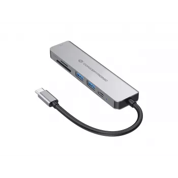 Conceptronic DONN02G stacja dokująca/replikator portów do laptopa USB 3.2 Gen 1 (3.1 Gen 1) Type-C aluminium